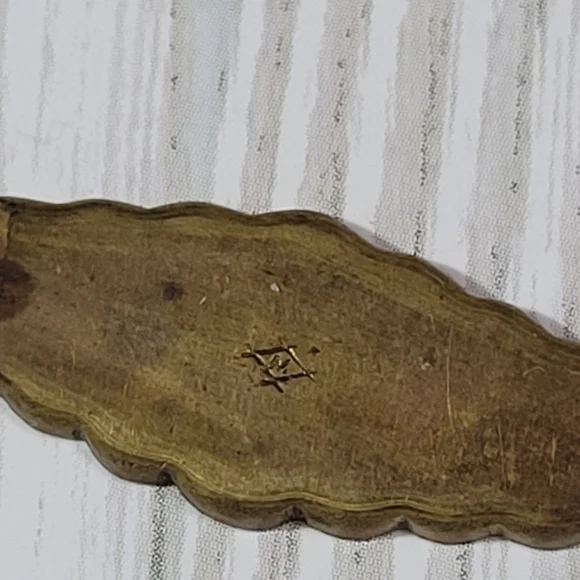 Vintage Damascene Brooch Bar Pin. - Picture 5 of 6